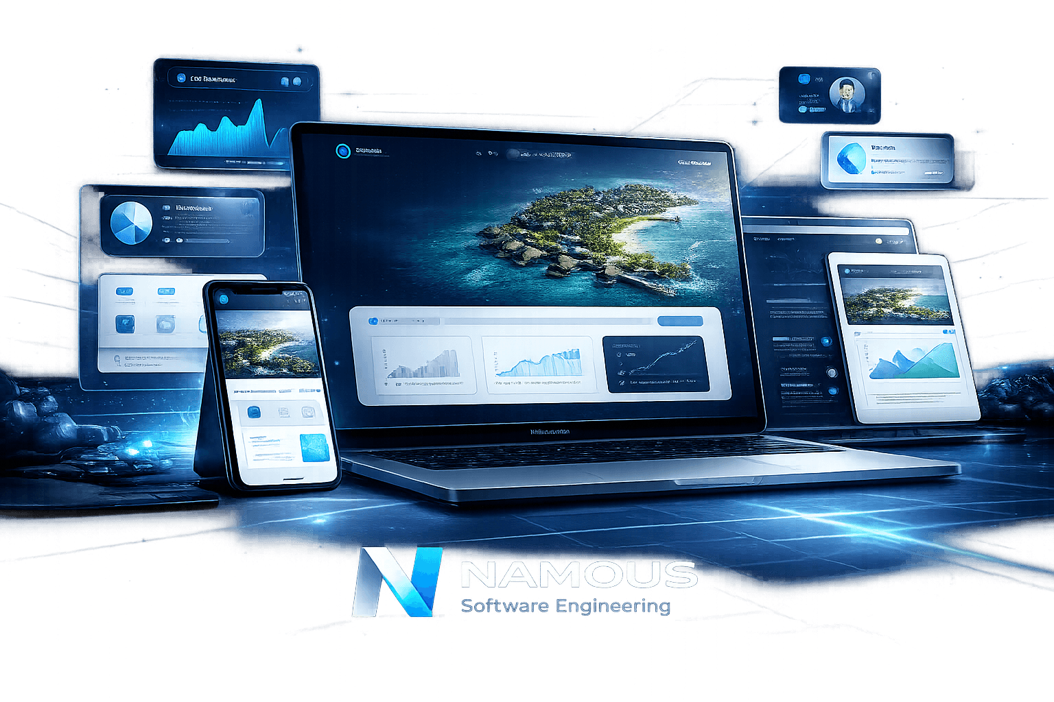 Custom website development interface preview